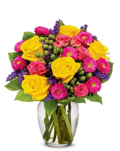 <p>Infuse any space with pure positivity and radiant charm. This lively bouquet celebrates color, energizing the room and lifting the spirit with every glance.</p>